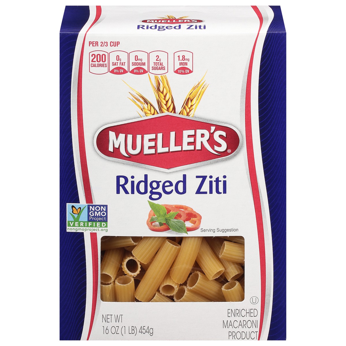 slide 1 of 11, Mueller's Ridged Ziti 16 oz, 16 oz