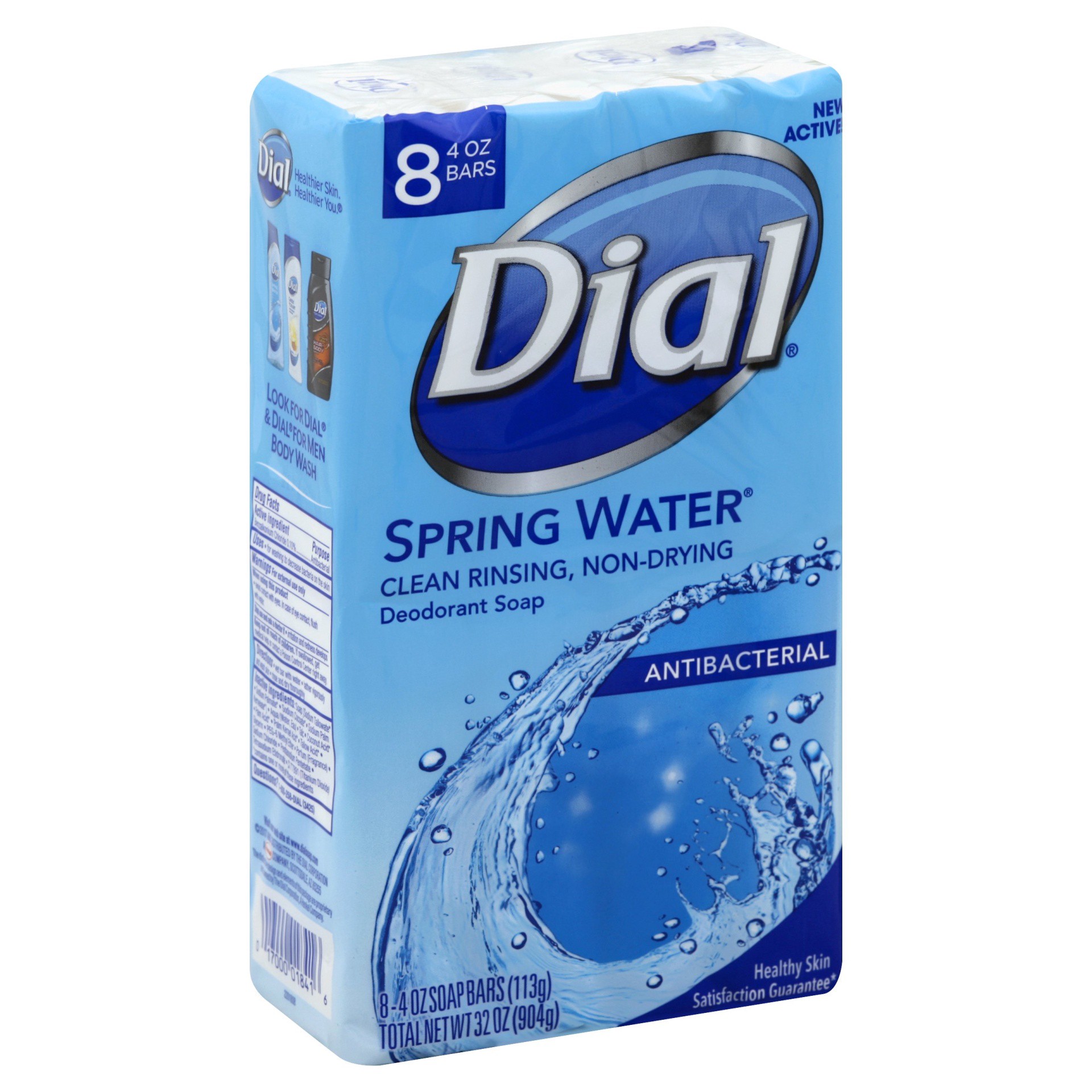 slide 1 of 9, Dial Hydraclean Complex Antibacterial Refresh & Renew Spring Water Deodorant Bar Soap 8 - 4 oz Bars, 8 ct
