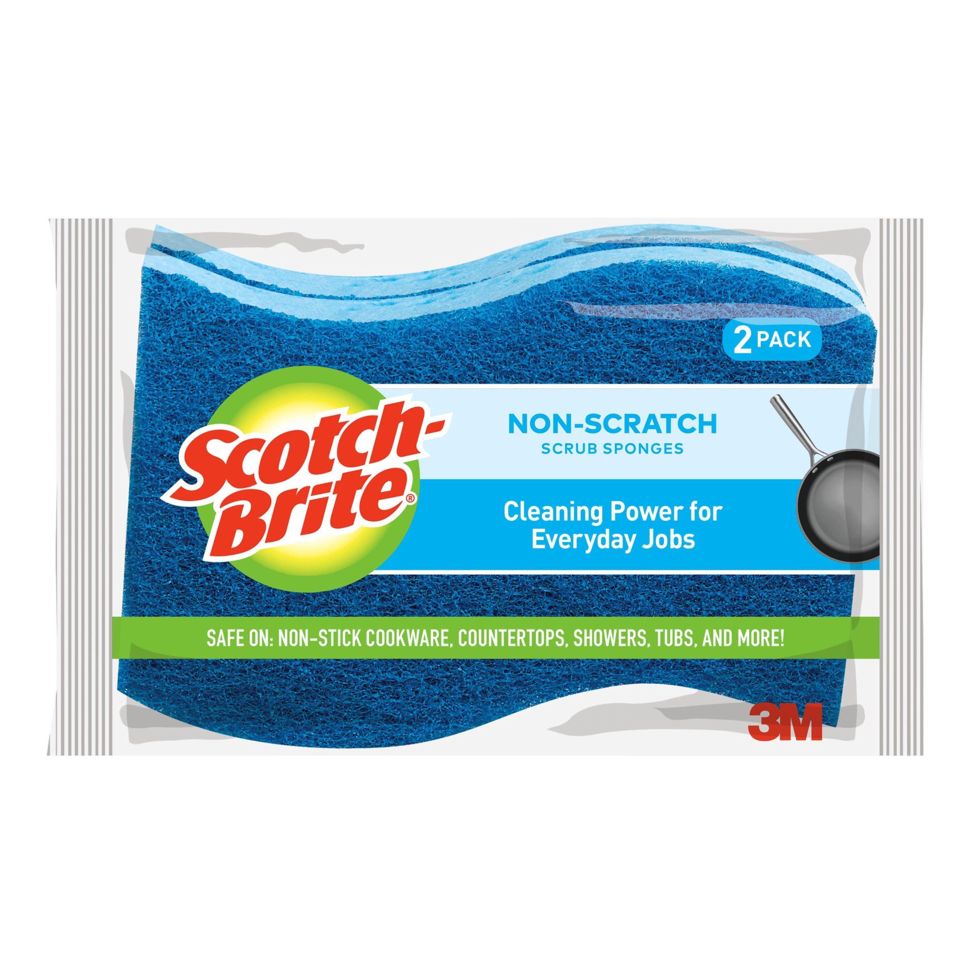 slide 1 of 12, Scotch-Brite No Scratch Scrub Sponge - 2pk, 2 ct