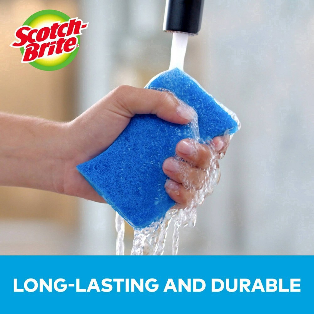 slide 8 of 12, Scotch-Brite No Scratch Scrub Sponge - 2pk, 2 ct