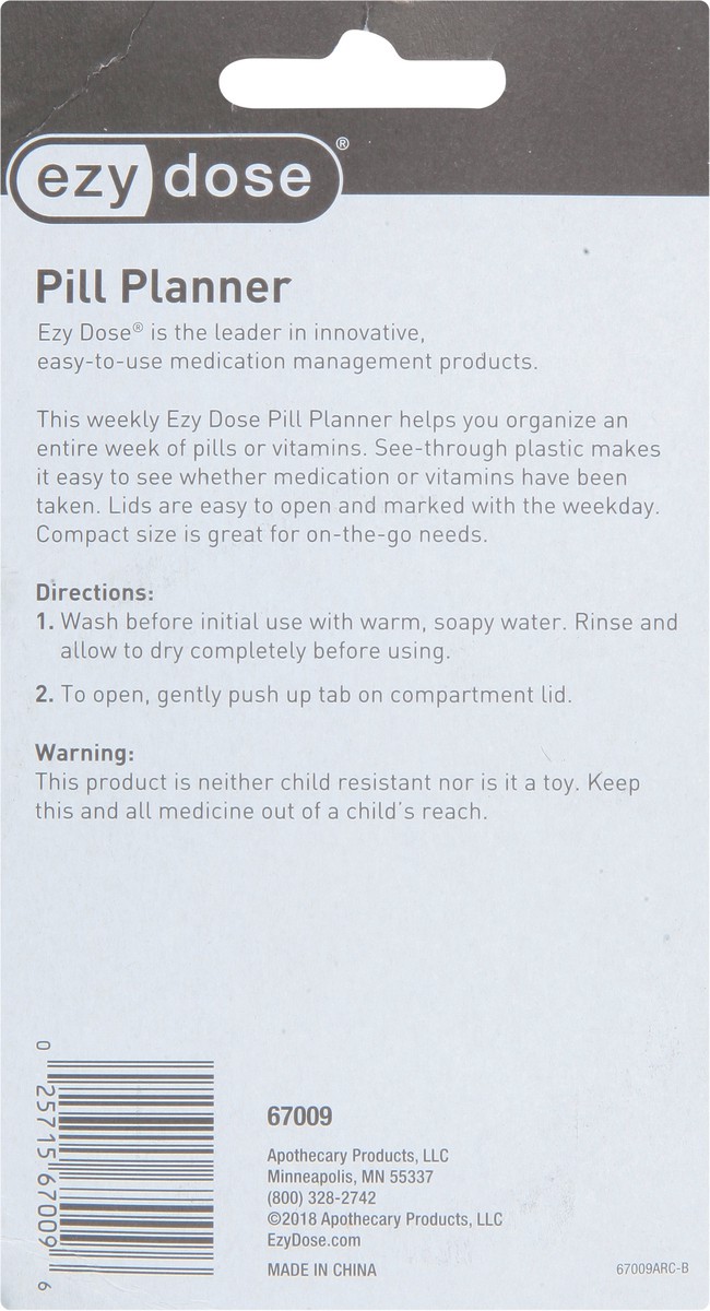 slide 3 of 11, EZY Dose Weekly and Portable Pill Planner 1 ea, 1 ct