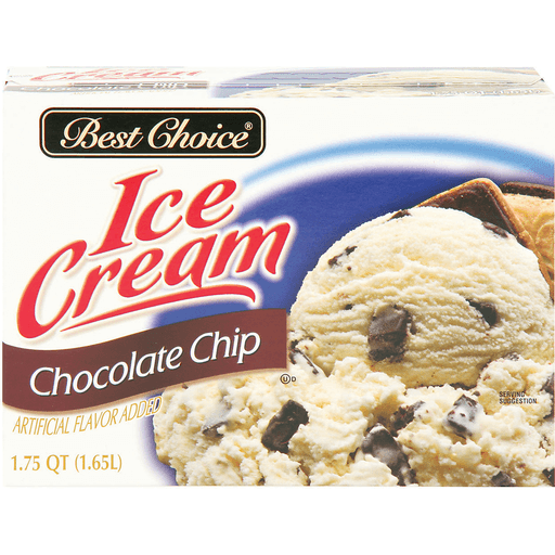 slide 1 of 1, Best Choice Chocolate Chip Ice Cream, 1.75 qt