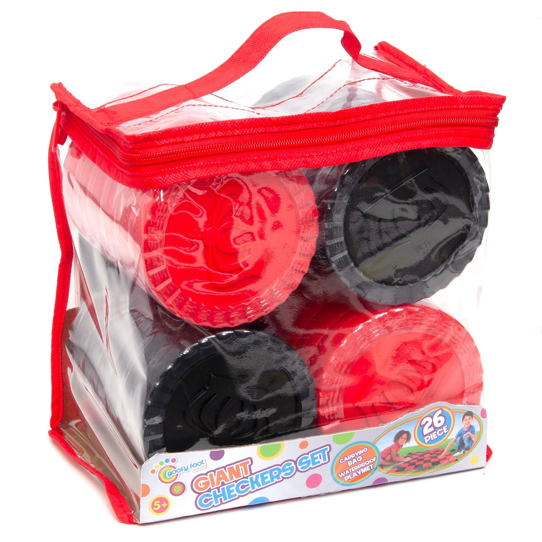 slide 1 of 1, Goofy Foot Giant Checkers Game Set, 26 ct