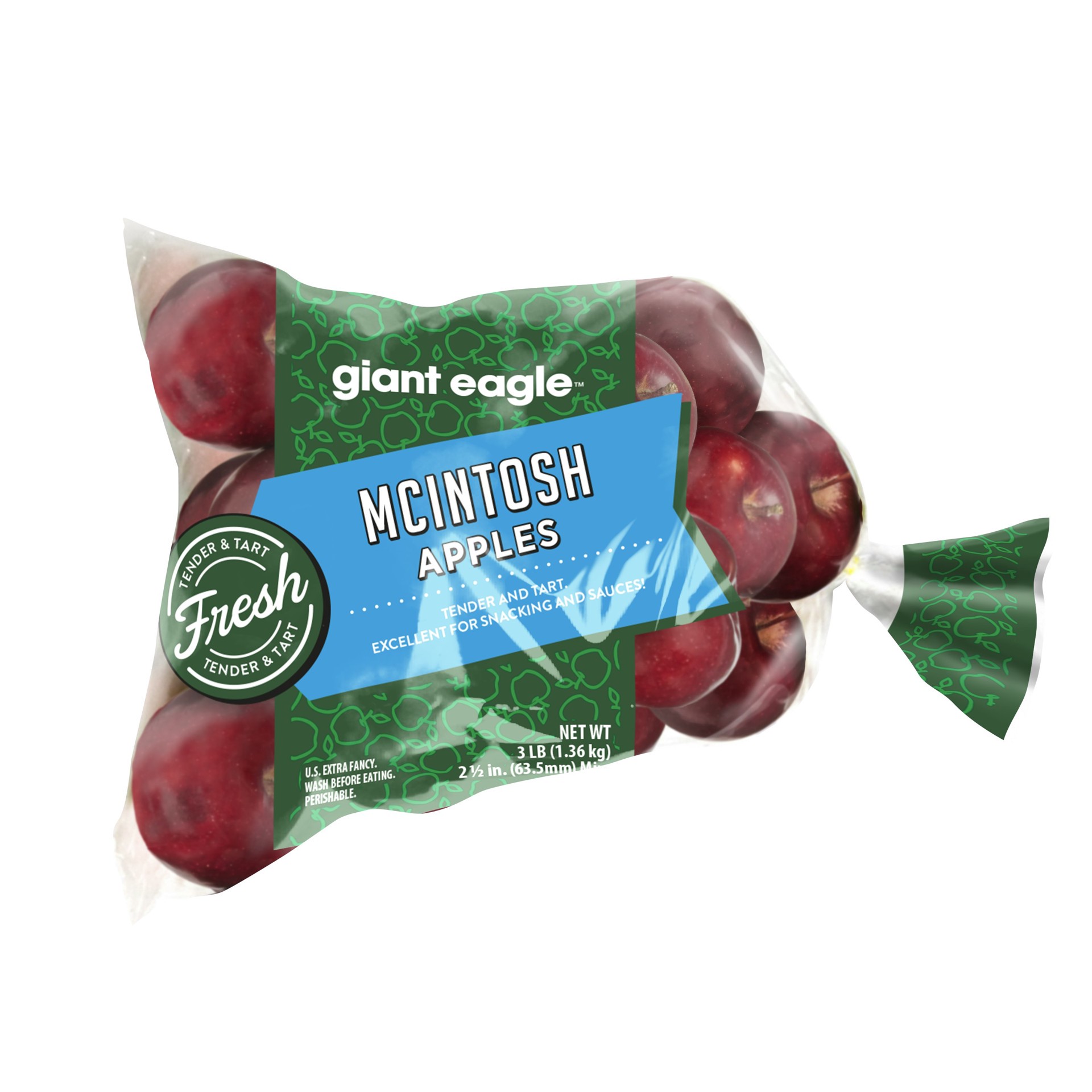 slide 1 of 7, Perfect by Nature Giant Eagle Mcintosh Apples, 3 lb