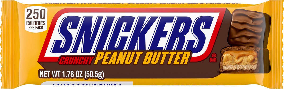 slide 1 of 6, SNICKERS Peanut Butter Squared Singles Size Chocolate Candy Bars 1.78-Ounce Bar, 2 ct