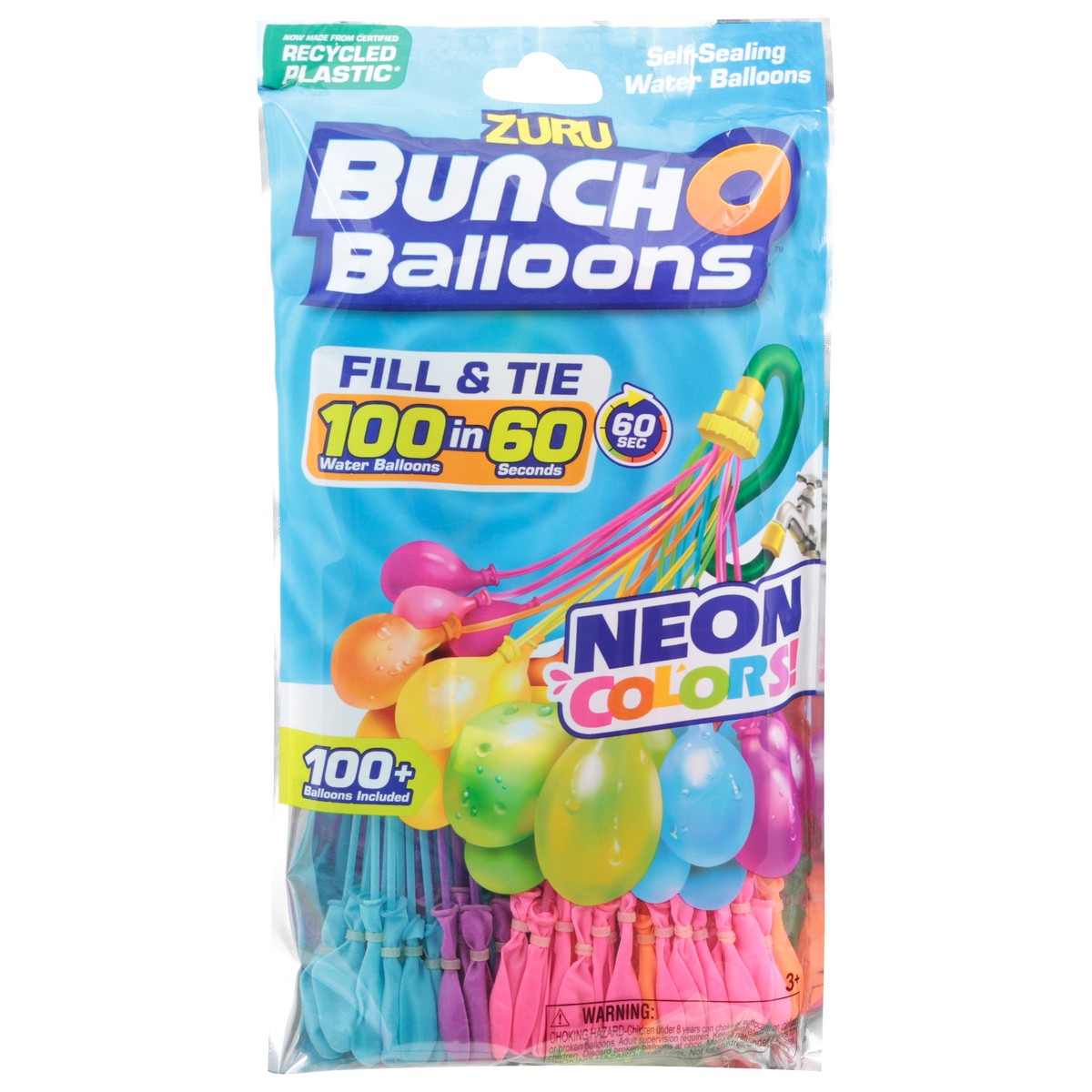 slide 1 of 9, ZURU Neon Colors BunchO Balloons 1 ea, 1 ct