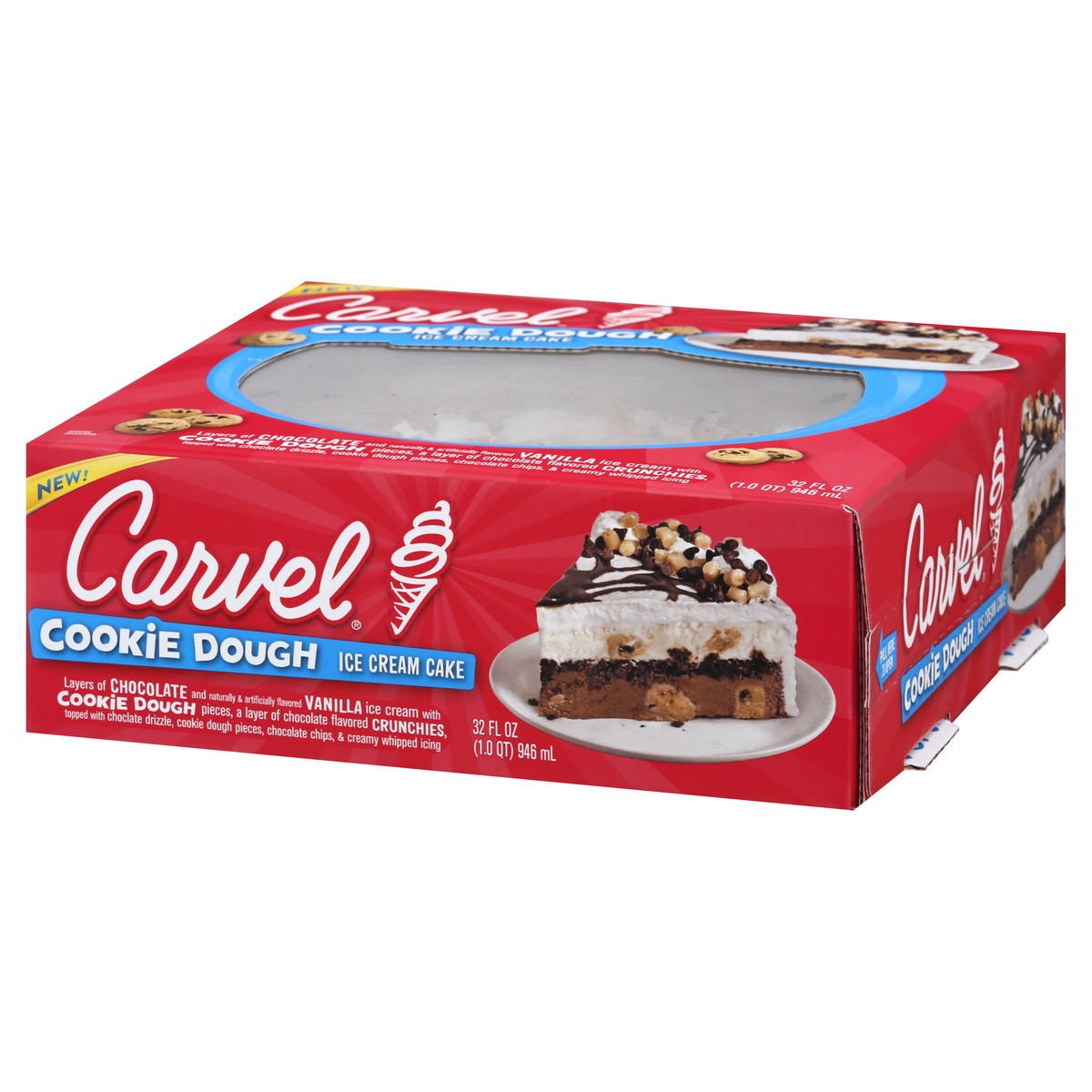 slide 9 of 9, Carvel Cookie Dough Ice Cream Cake 32 fl oz, 32 fl oz