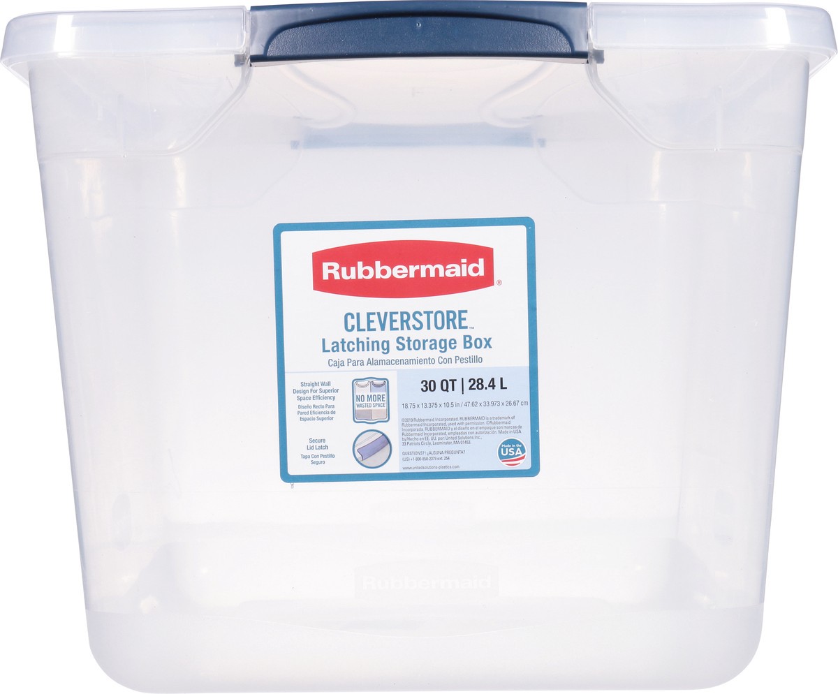 slide 3 of 11, Rubbermaid Cleverstore Latching Storage Box 1 ea, 1 ct