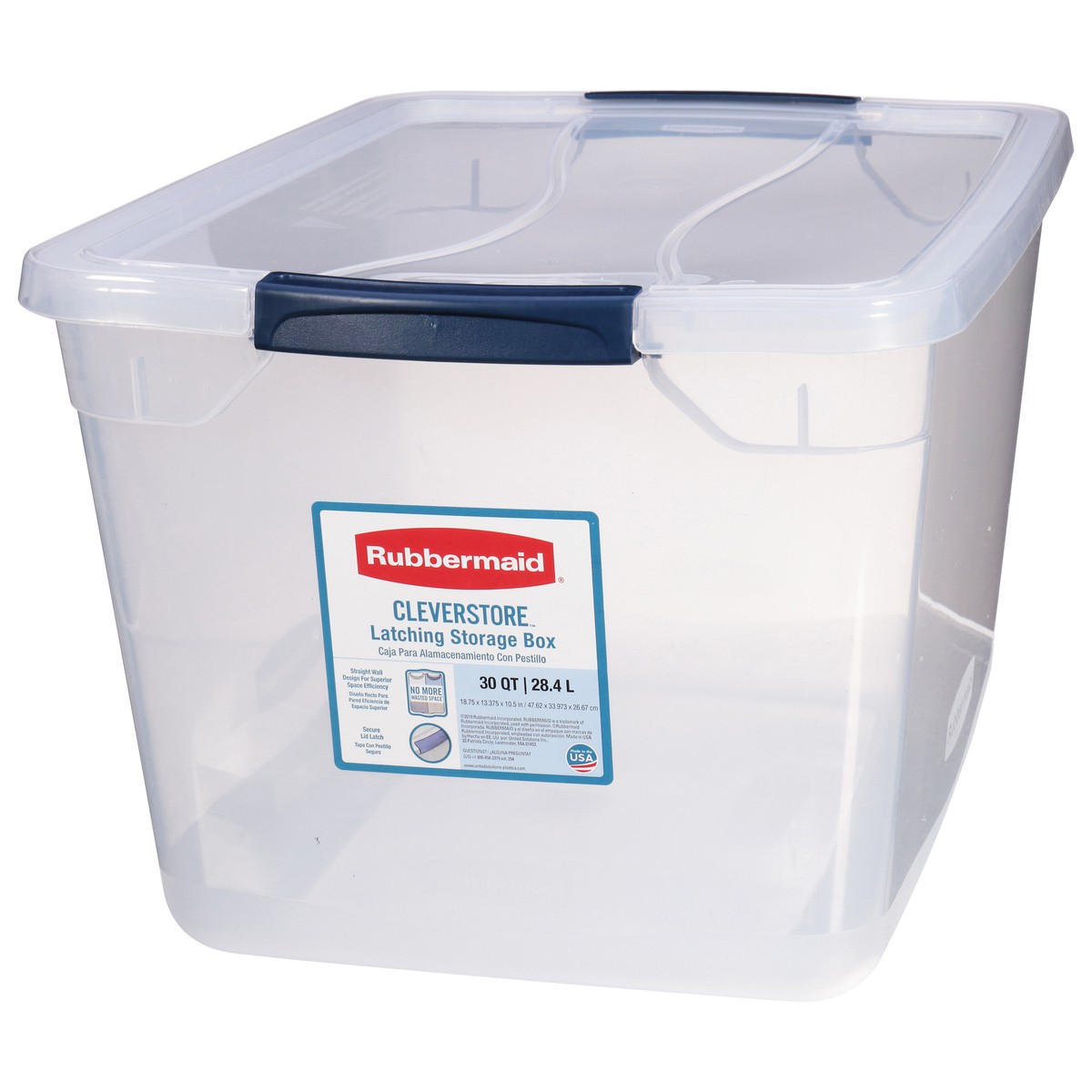 slide 10 of 11, Rubbermaid Cleverstore Latching Storage Box 1 ea, 1 ct