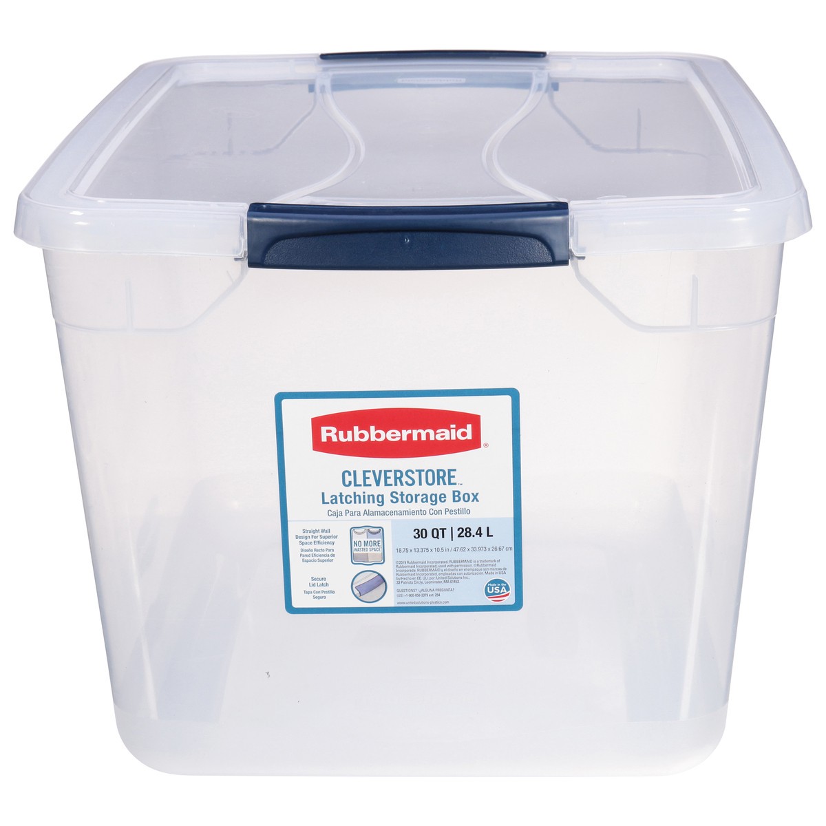 slide 1 of 11, Rubbermaid Cleverstore Latching Storage Box 1 ea, 1 ct