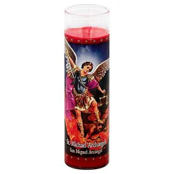 St Jude Candle St Michael Archangel Red Wax - EA