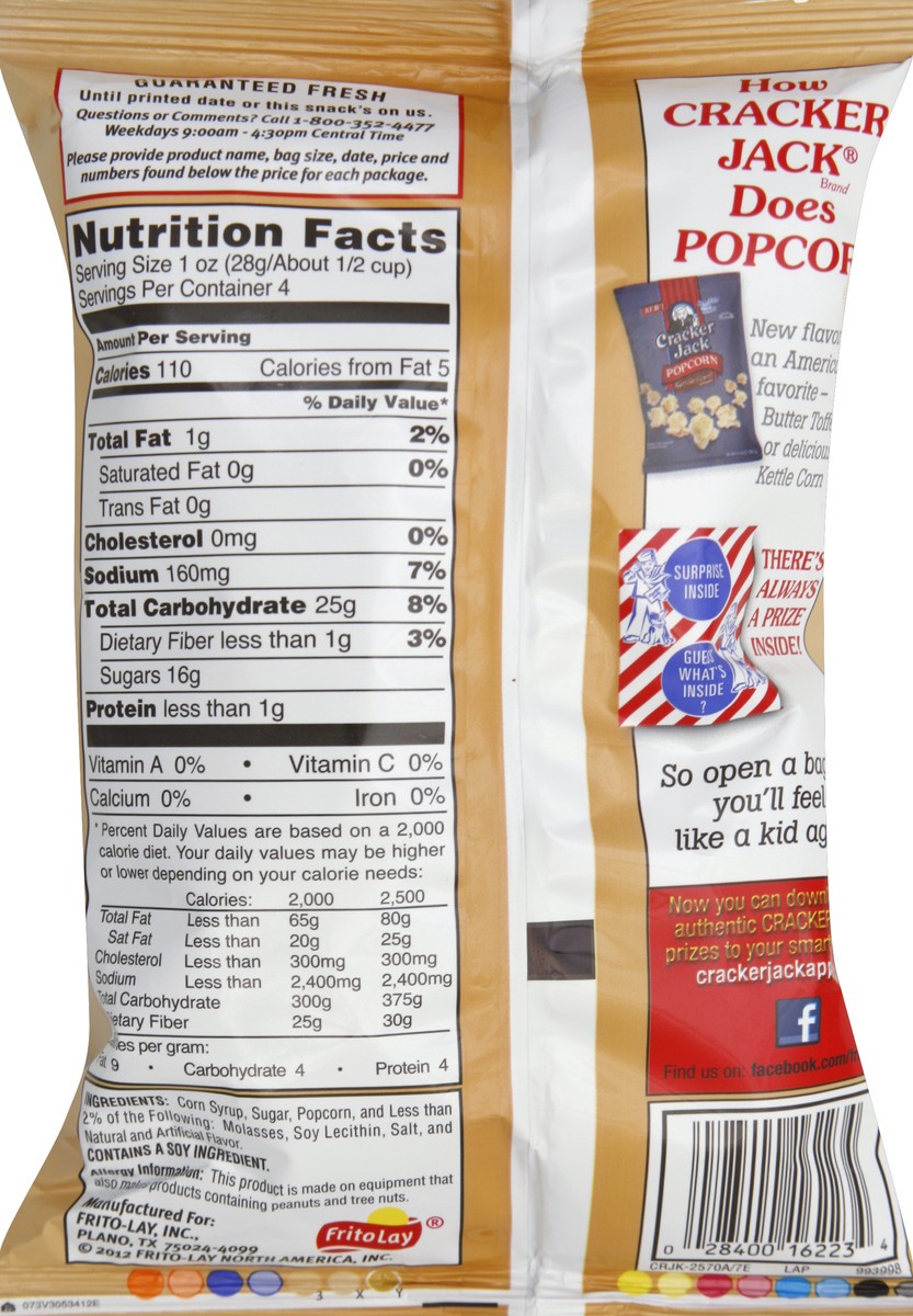 slide 6 of 6, Cracker Jack Butter Toffee Popcorn, 4 oz