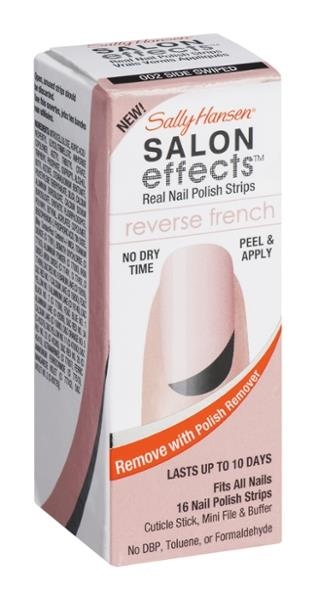 slide 1 of 1, Sally Hansen Salon Effects Reverse French Real Nail Polish Strips, 16 ct