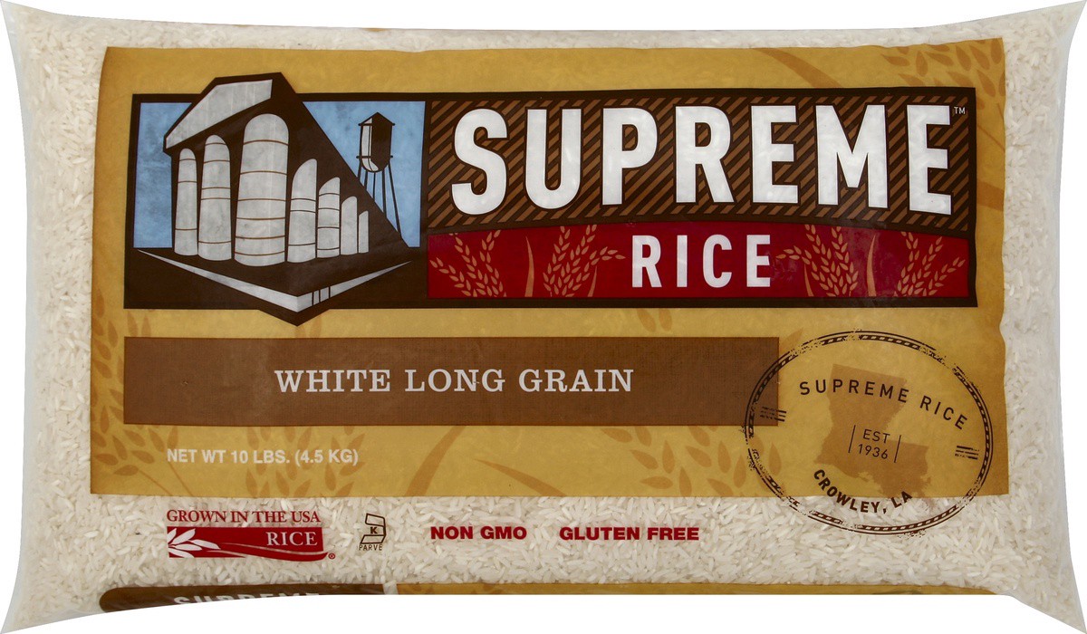 slide 4 of 5, Supreme Rice White Rice, Long Grain, 10 lb