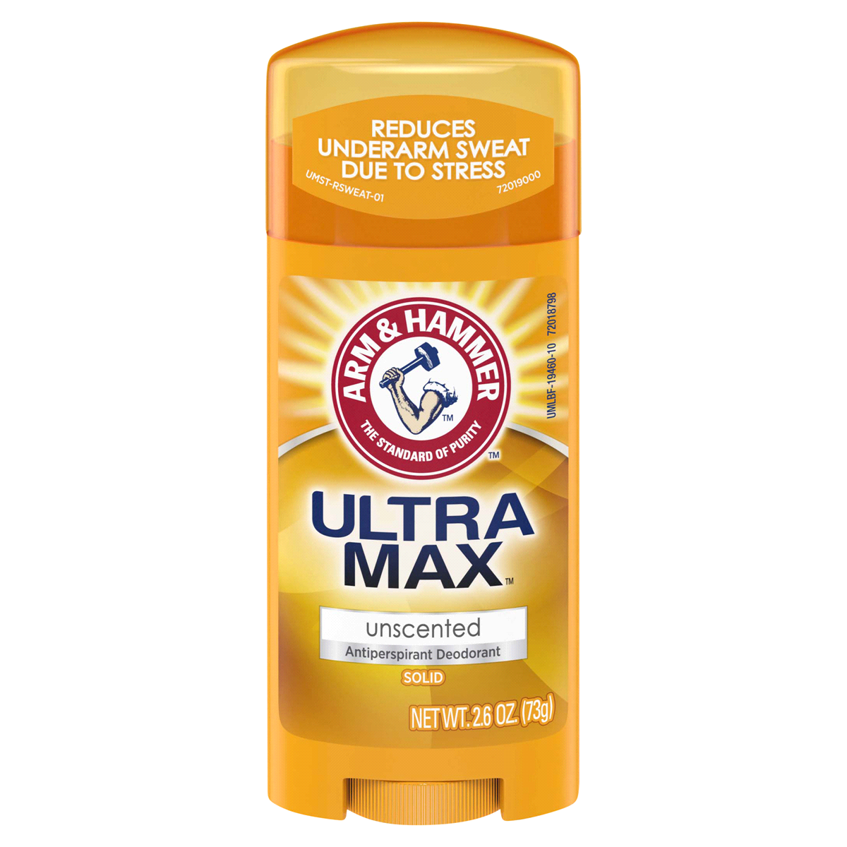 slide 1 of 1, ARM & HAMMER Ultra Max Advanced Protection Unscented Solid Antiperspirant Deodorant, 2.6 oz