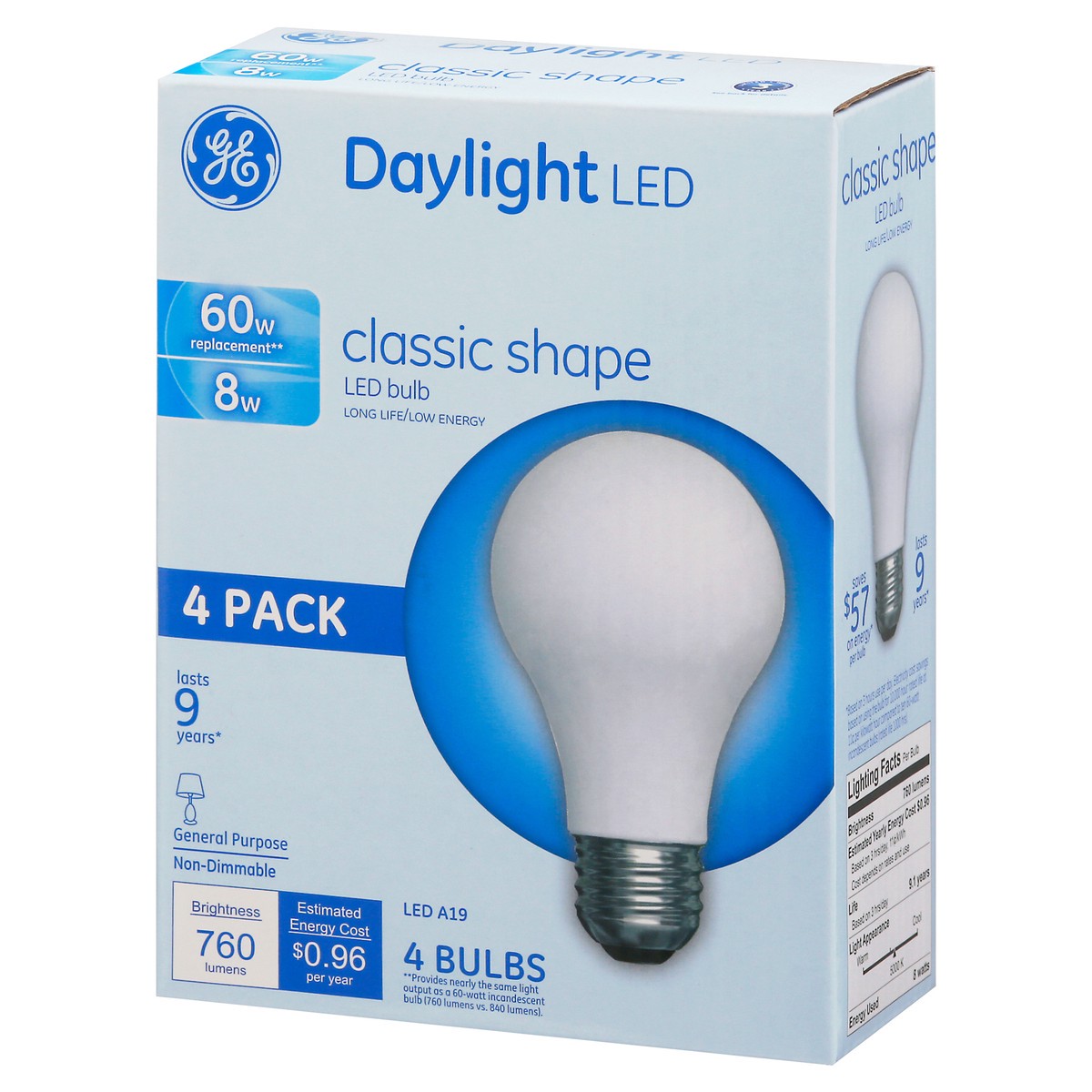 slide 4 of 12, GE LED 60-Watt Soft White Decorative Globe Clear Finish Light Bulb, 4 ct