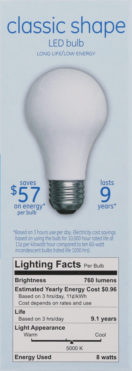 slide 10 of 12, GE LED 60-Watt Soft White Decorative Globe Clear Finish Light Bulb, 4 ct