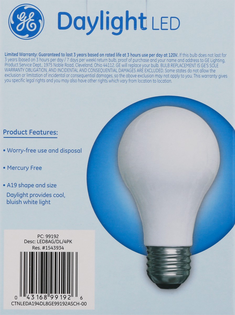 slide 11 of 12, GE LED 60-Watt Soft White Decorative Globe Clear Finish Light Bulb, 4 ct