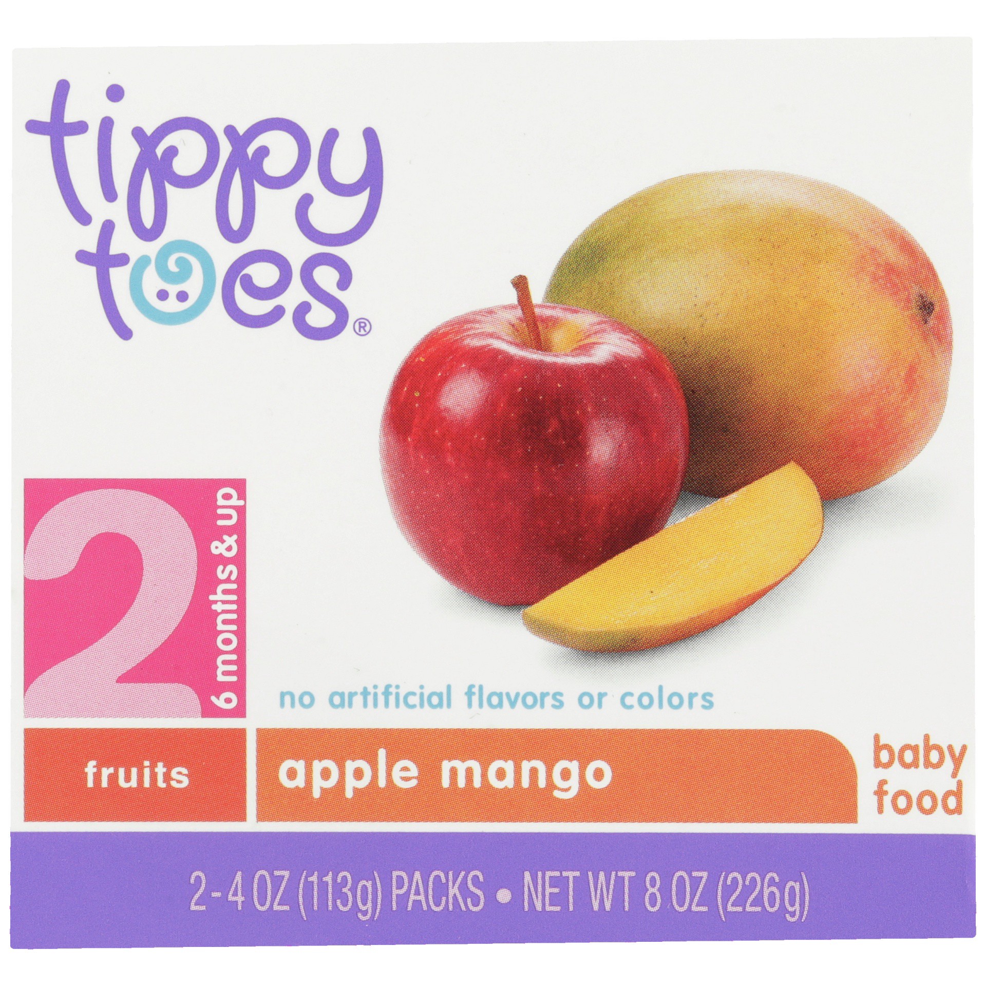 slide 3 of 6, Tippy Toes Apple Mango Baby Food, 8 oz