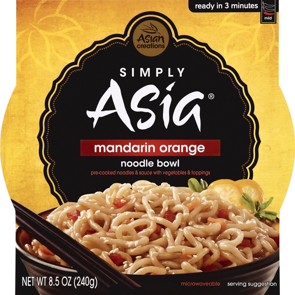 slide 4 of 4, Simply Asia Mandarin Orange Noodle Bowl, 8.5 oz