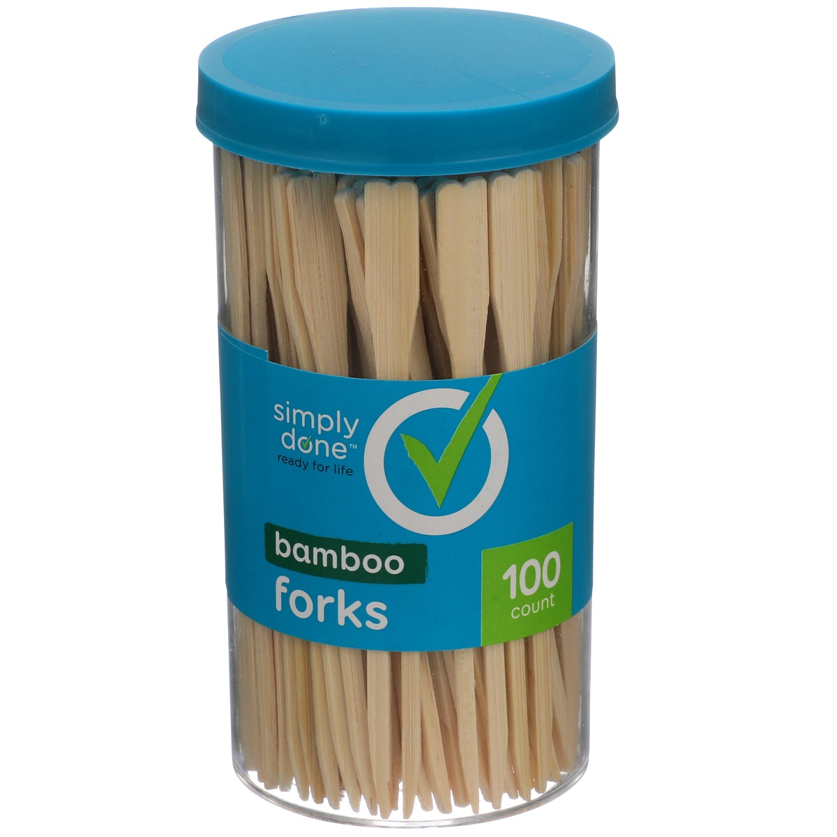 slide 1 of 1, Simply Done Toothpicks Bamboo Fork, 100 ct