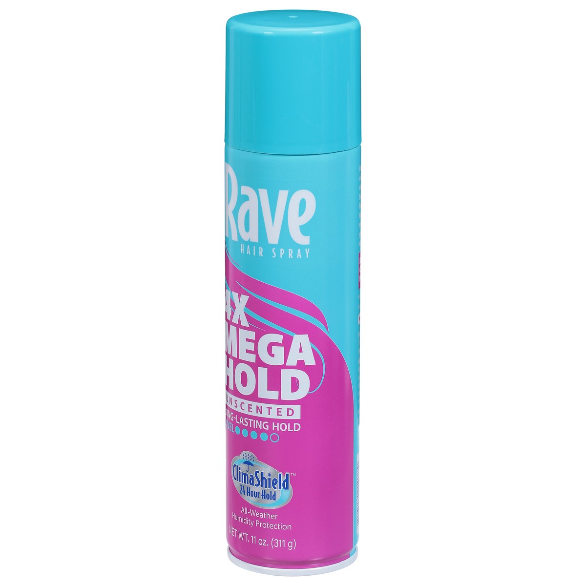 slide 2 of 9, Rave 4x Mega Hold Unscented Hair Spray 11 oz, 11 oz