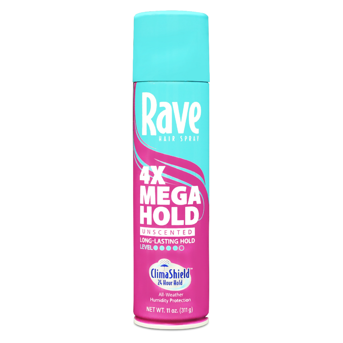 slide 1 of 9, Rave 4x Mega Hold Unscented Hair Spray 11 oz, 11 oz