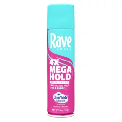 Rave 4x Mega Hold Unscented Hair Spray 11 oz