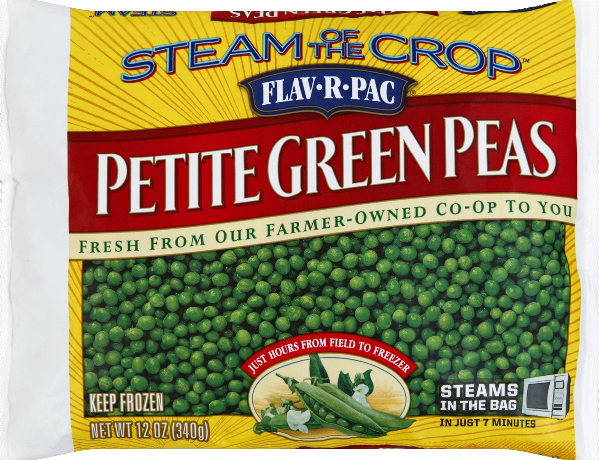 slide 5 of 6, Flav-R-Pac Green Peas 12 oz, 12 oz