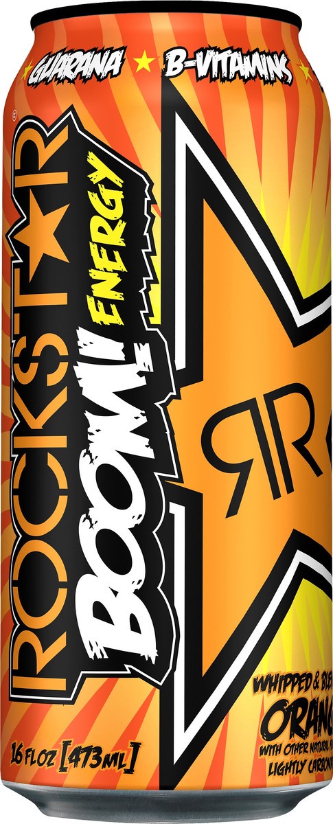 slide 4 of 4, Rockstar Boom Energy Drink Whipped Orange Flavored - 16 oz, 16 oz