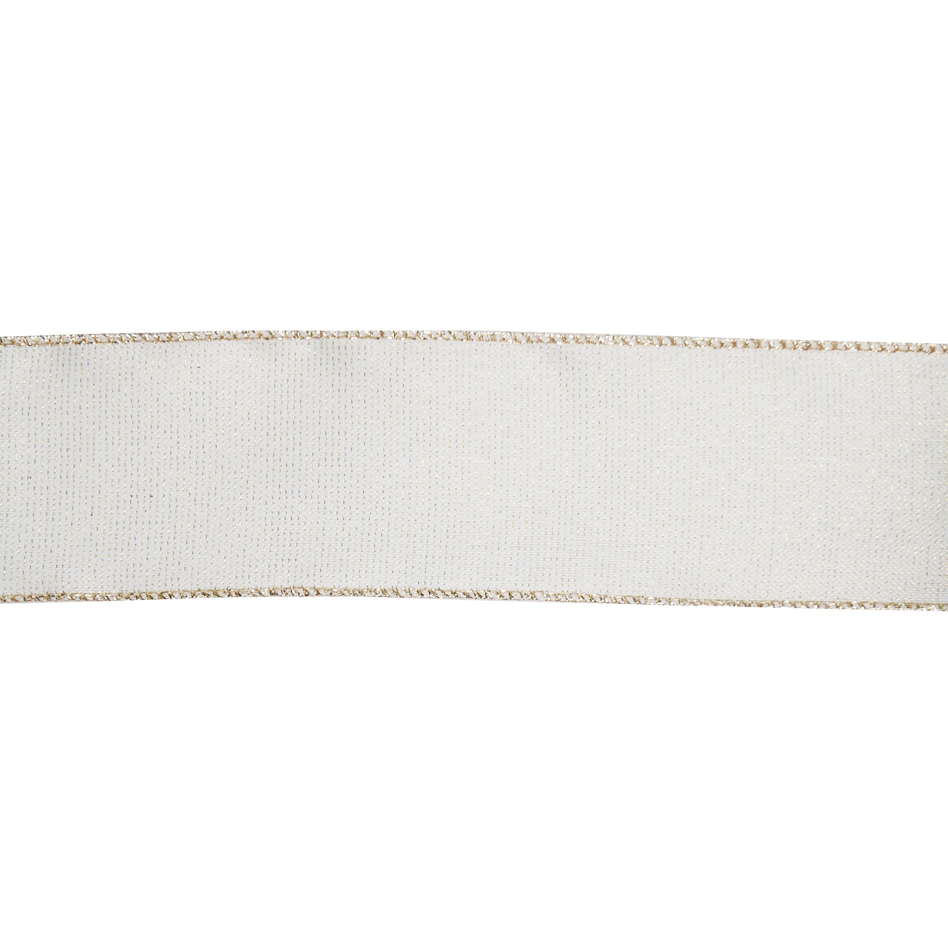 slide 2 of 3, 2.5" X 80ft. Cream Shimmer Wired Jumbo Ribbon By Celebrate It, 2.5 in x 80 ft