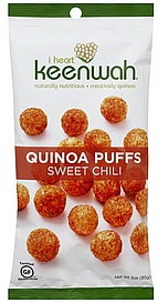 slide 1 of 1, I Heart Keenwah Quinoa Puffs, Sweet Chili, 3 oz