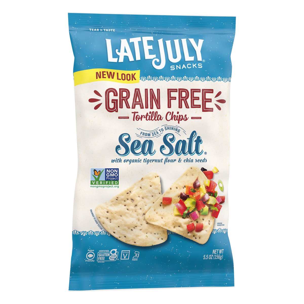 slide 8 of 13, Late July No Grain Sea Salt Chips - 5.5 Oz, 5.5 oz