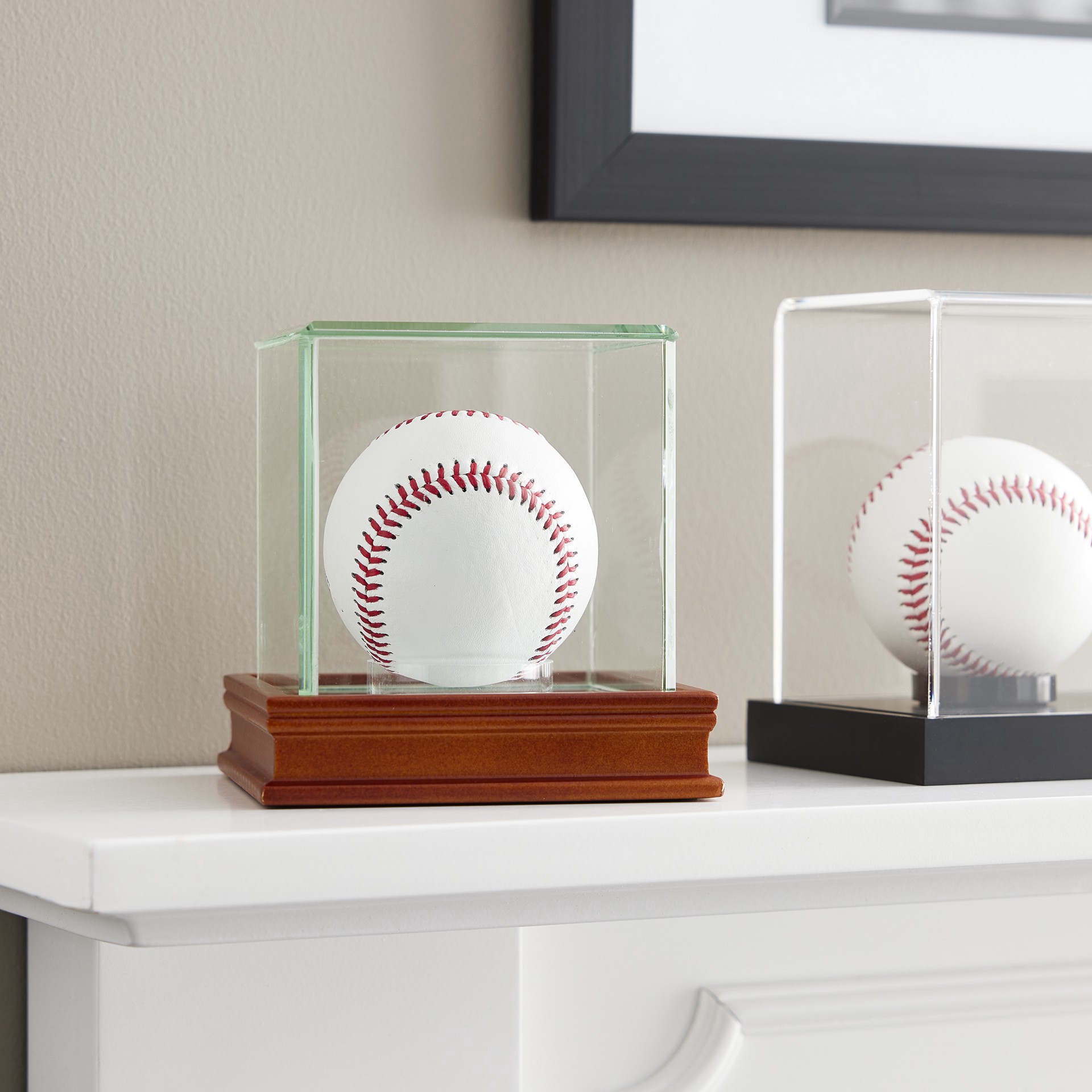 slide 3 of 3, Deluxe Baseball Display Case By Studio Decor, 4.65 in x 4.65 in x 5.43 in