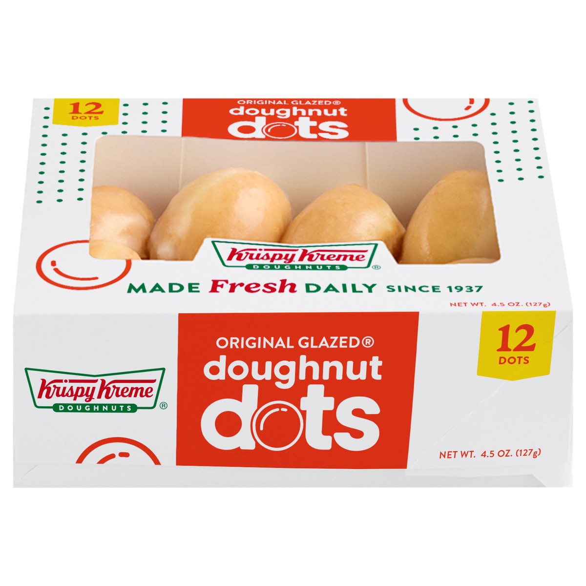 slide 3 of 7, Krispy Kreme Original Glazed Doughnut Dots, 12 ct