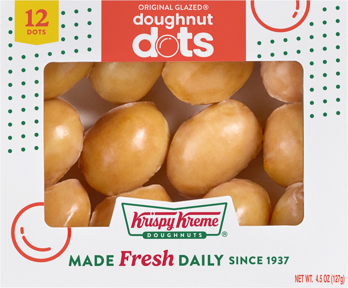 slide 1 of 7, Krispy Kreme Original Glazed Doughnut Dots, 12 ct