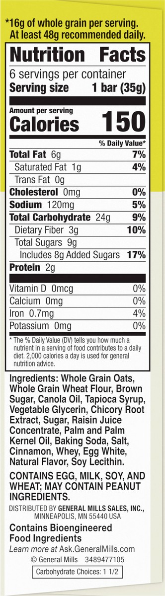 slide 6 of 13, Nature Valley Cinnamon Brown Sugar Soft-Baked Oatmeal Squares, 6 ct; 7.44 oz