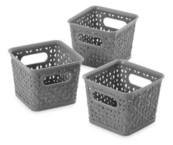 Everyday Living Resin Form Totes - Gray