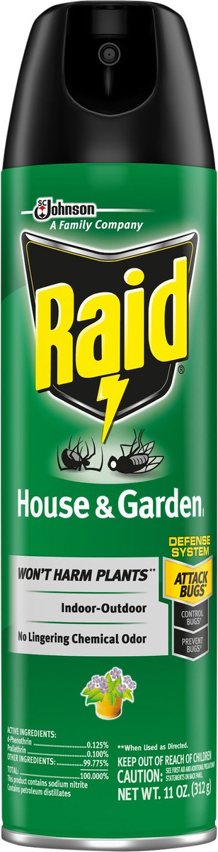 slide 6 of 7, Raid House And Garden Bug Killer Insecticide, 11 oz