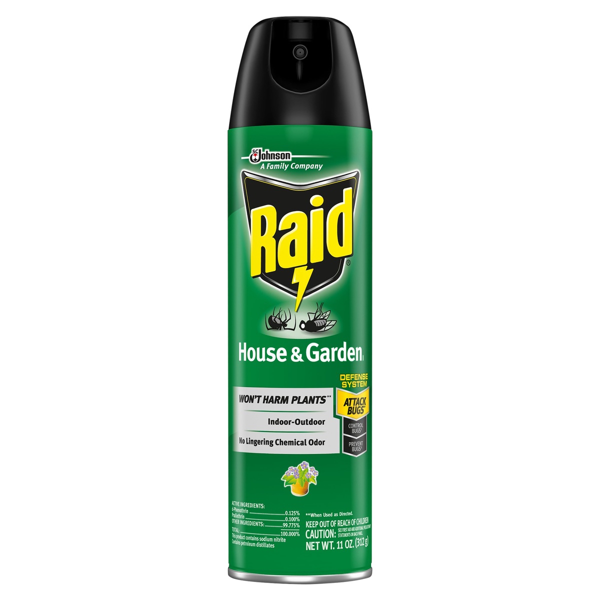 slide 1 of 2, Raid House And Garden Bug Killer Insecticide, 11 oz