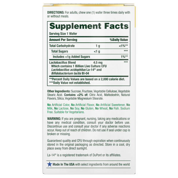 slide 5 of 5, Nature's Bounty Acidophilus Strawberry Chewable Wafers, 60 ct