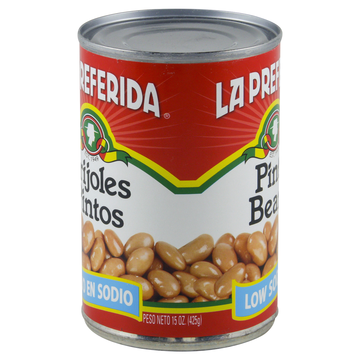 slide 3 of 4, La Preferida Low Sodium Pinto Beans, 15 oz