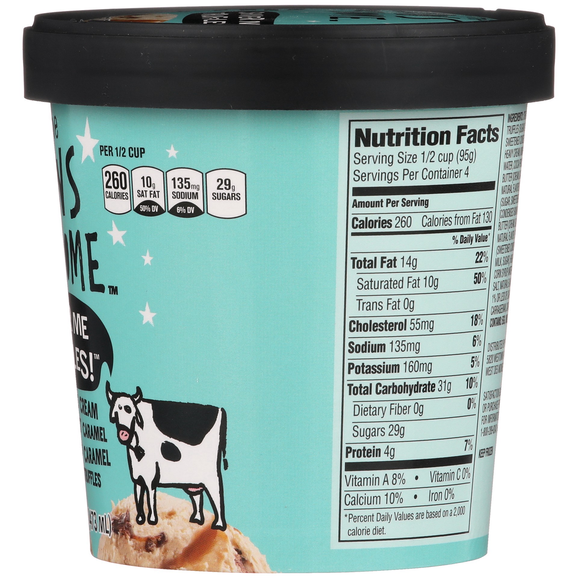 slide 5 of 6, Til the Cows Come Home Ice Cream - Shiver Me Truffles!, 1 pint