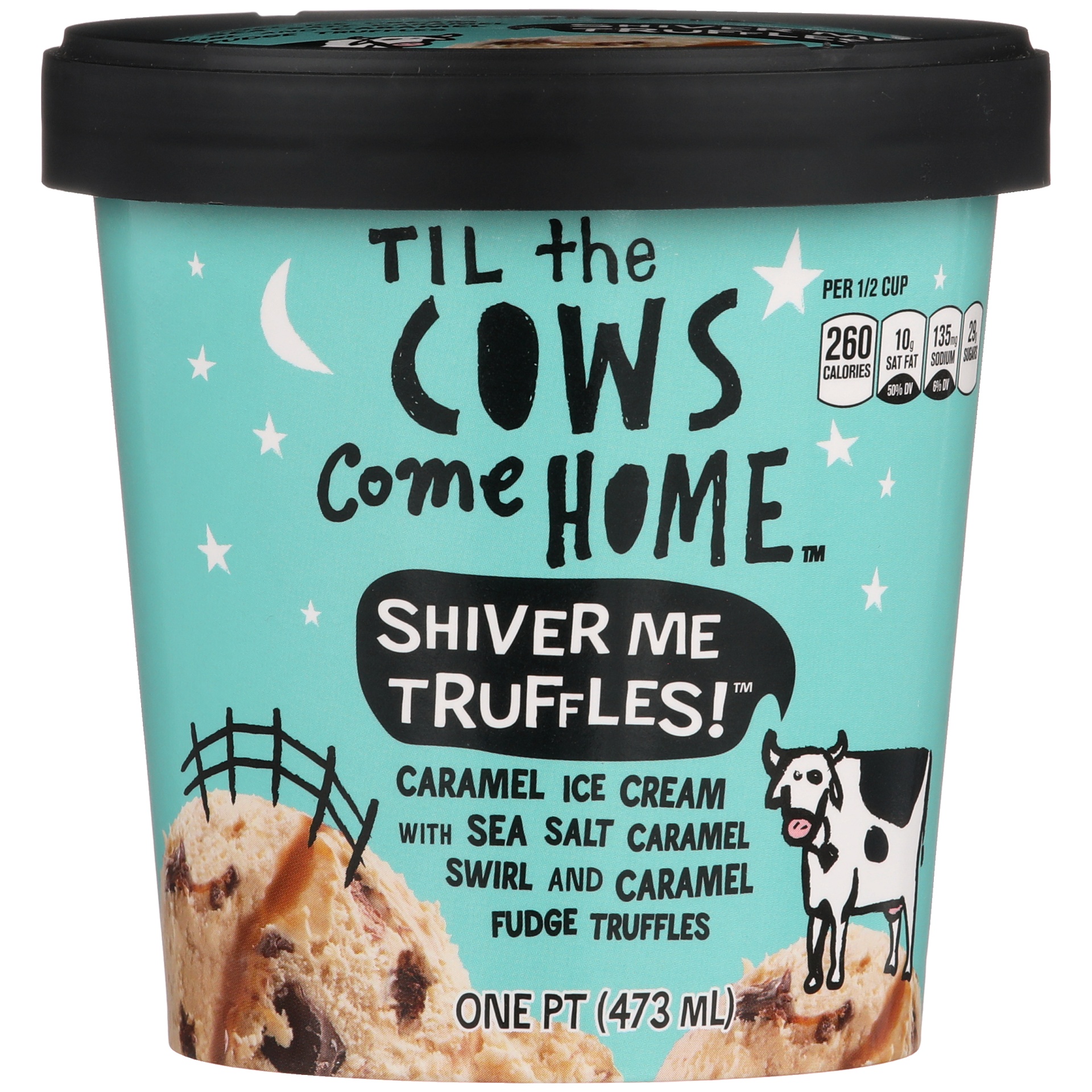 slide 1 of 6, Til the Cows Come Home Ice Cream - Shiver Me Truffles!, 1 pint