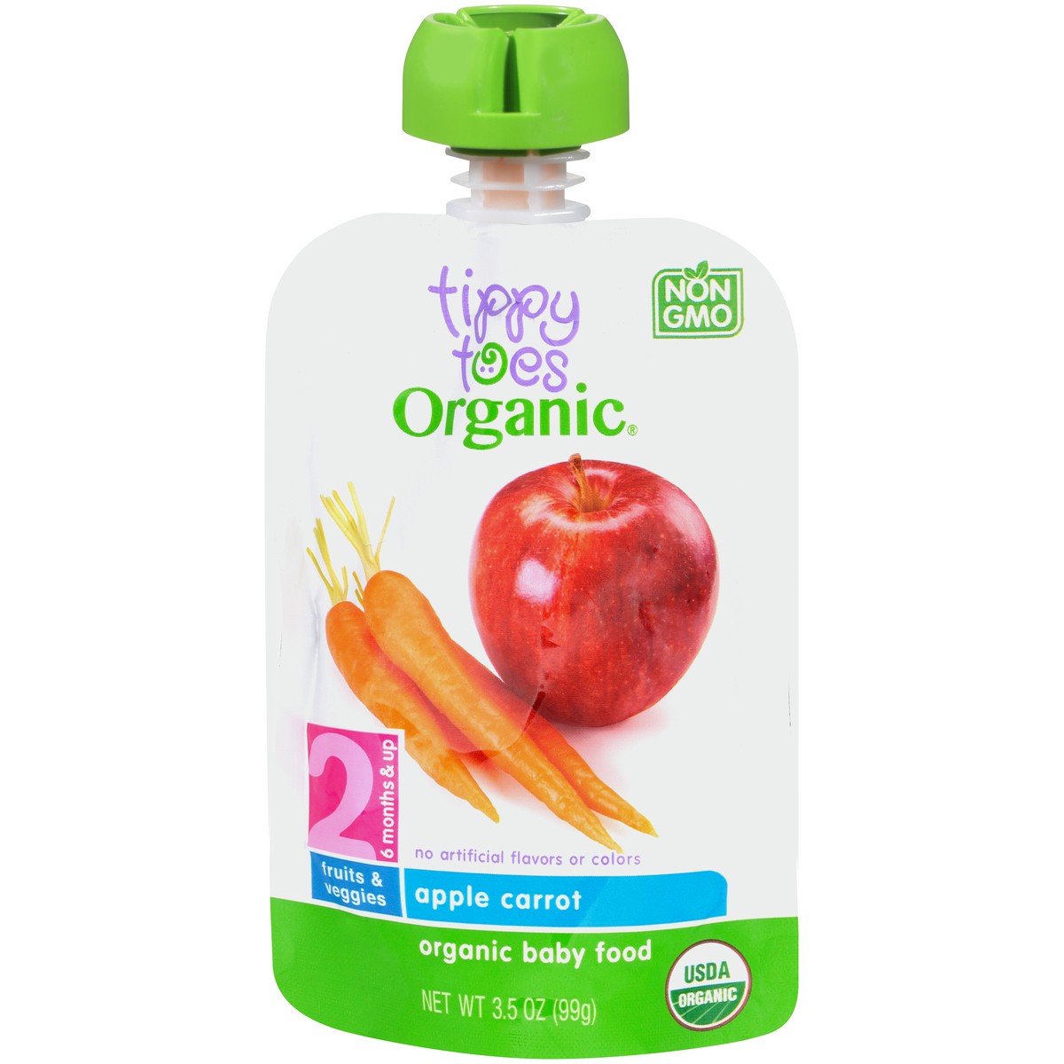slide 4 of 14, Tippy Toes Apple Carrot Organic Baby Food, 3.5 oz