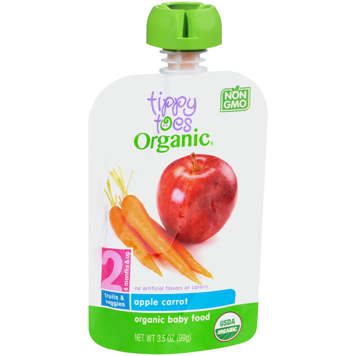 slide 14 of 14, Tippy Toes Apple Carrot Organic Baby Food, 3.5 oz
