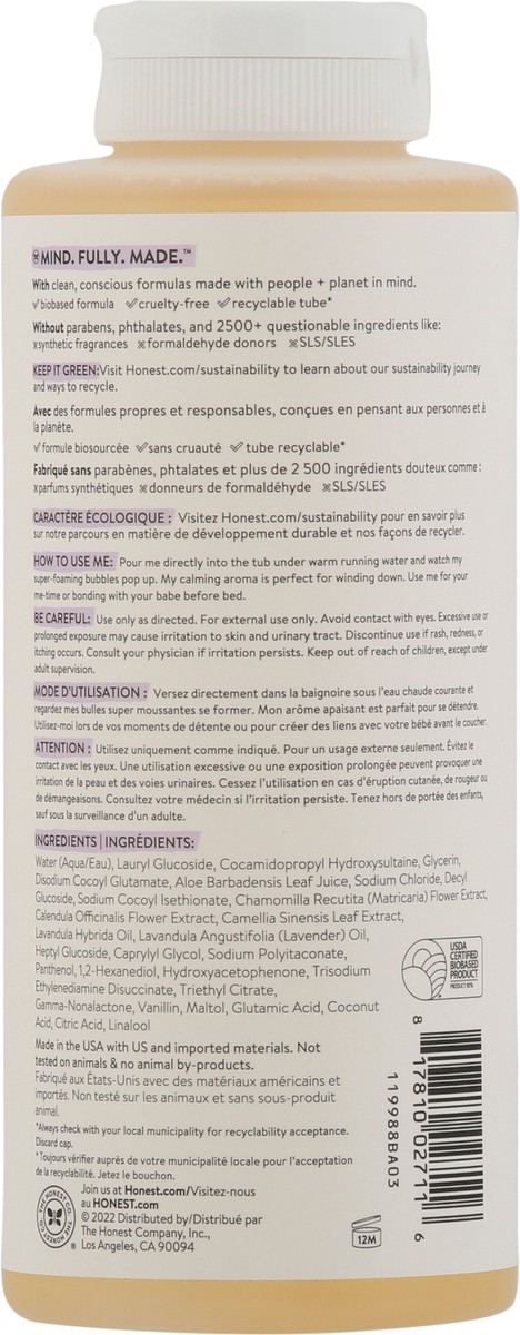 slide 6 of 9, Honest Calm Lavender Bubble Bath 12 fl oz, 12 oz