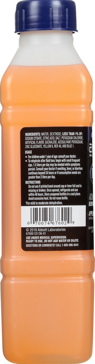 slide 12 of 13, Pedialyte Advanced Rehydration Apple Electrolyte Solution - 16.9 fl oz, 500 ml