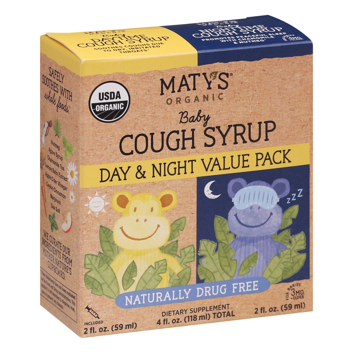 slide 3 of 14, Maty's Organic Day & Night Value Pack Baby Cough Syrup 4 oz, 4 oz