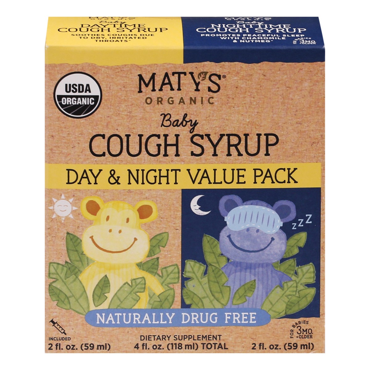 slide 5 of 14, Maty's Organic Day & Night Value Pack Baby Cough Syrup 4 oz, 4 oz